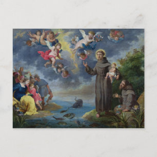 Anthony of Padua Preaching to Fish Vykort