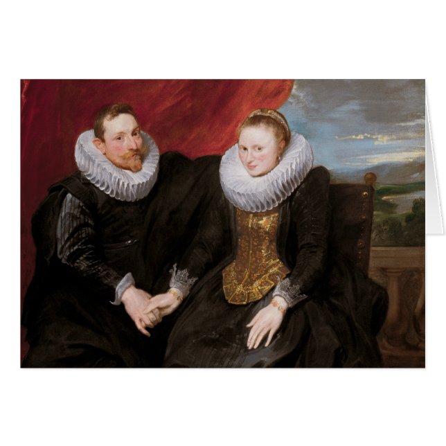 Anthony van Dyck - Ett gift par Hälsningskort (Framsidan Horizontal)