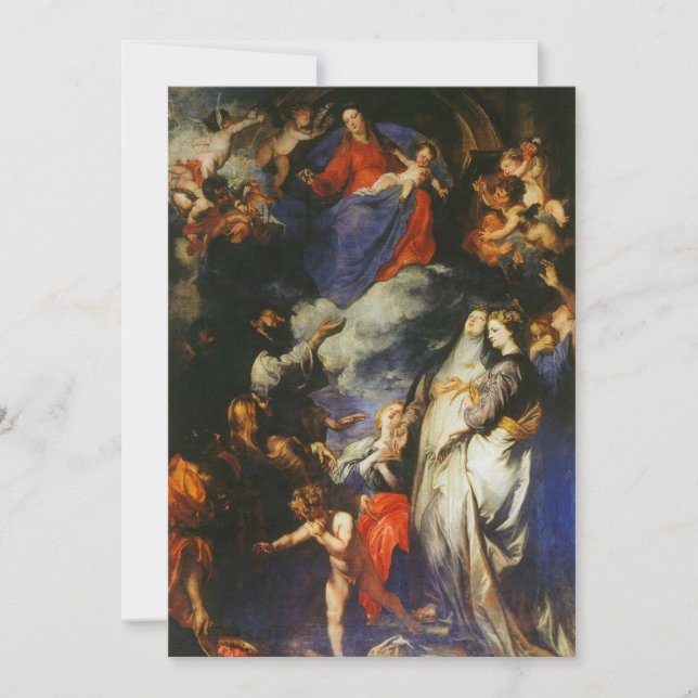 Anthony van Dyck - Madonna del Rosario Inbjudningar (Framsida)