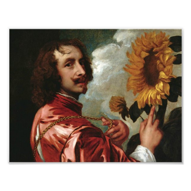Anthony van Dyck - Self-Porträtt Fototryck (Framsidan)