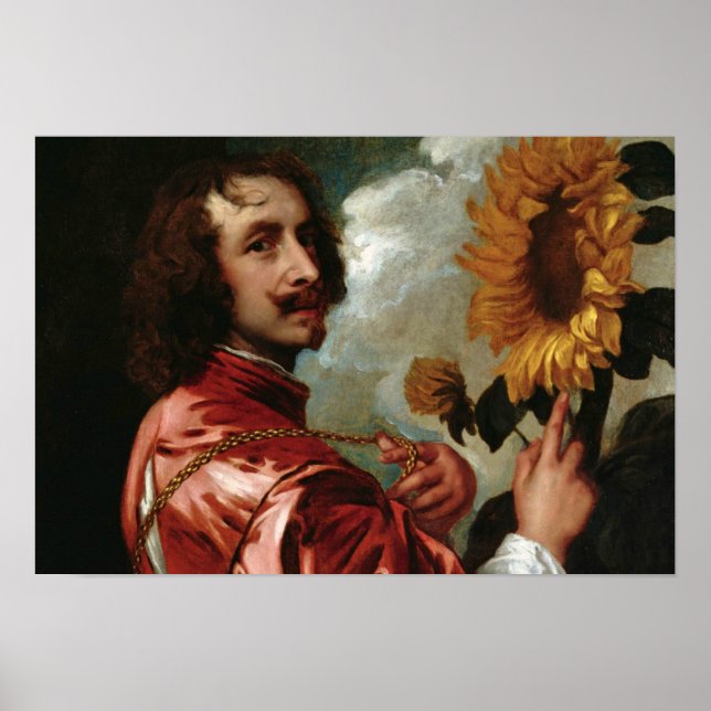 Anthony van Dyck - Self-Porträtt Poster (Framsidan)