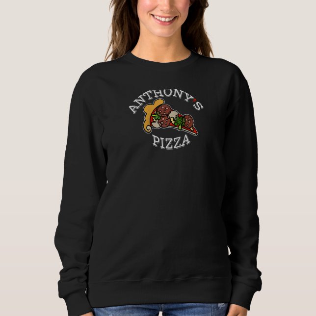 Anthonys Pizza Classic Italiana Pizzeria Raglan T Shirt (Framsida)