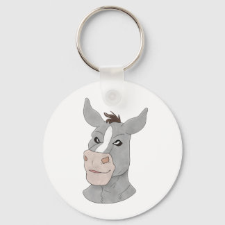 Anthro donkey ansikte nyckelring