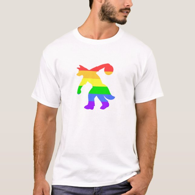 Anthropomorphic hund- bowlingskjorta 0002 för tee (Framsida)