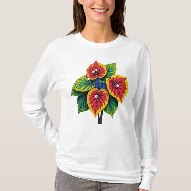 anthurium art van gogh style t shirt (Framsida)
