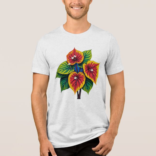 anthurium art van gogh style t shirt (Framsida)