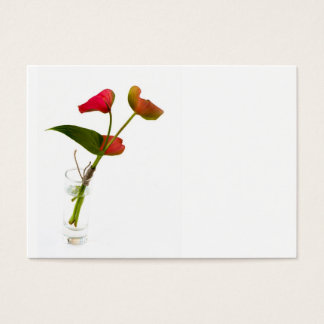 Anthurium-blomma i glas visitkort