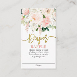 Anthurium blommigt Diaper Raffle Tilläggskort