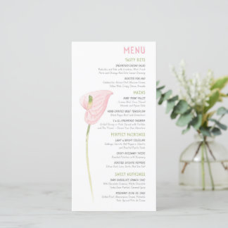 Anthurium Bröllop Menu