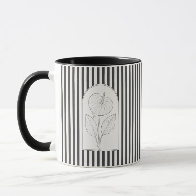 Anthurium Elegant Flower Botanical Mugg (Vänster)
