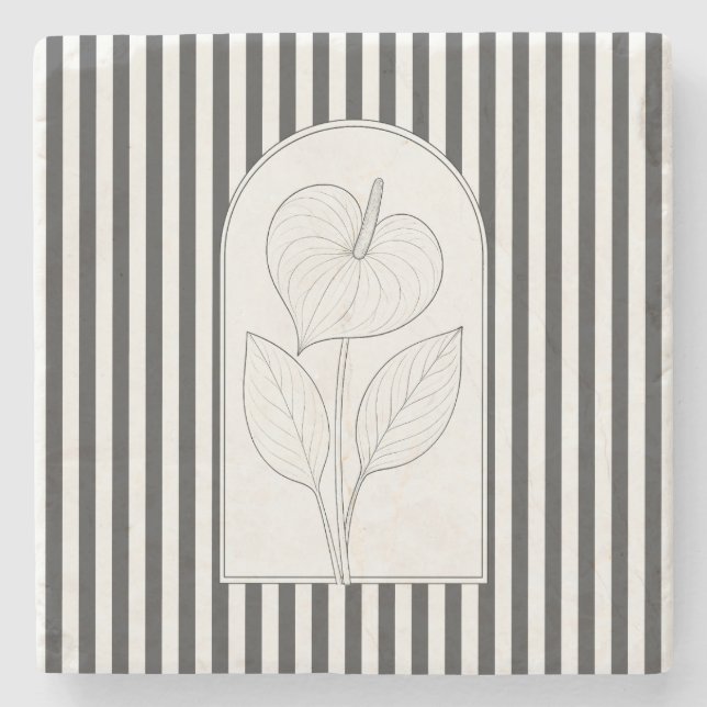 Anthurium Elegant Flower Botanical Stenunderlägg (Framsidan)