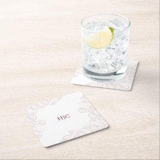 Anthurium Initials Coaster Underlägg Papper Kvadrat