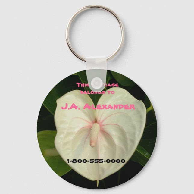 Anthurium Luggage Taggs Nyckelring (Framsida)
