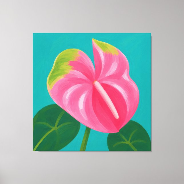 anthurium-målning canvastryck (Framsida)