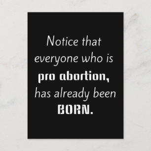 Anti-Abortion Påstående Christian Vykort