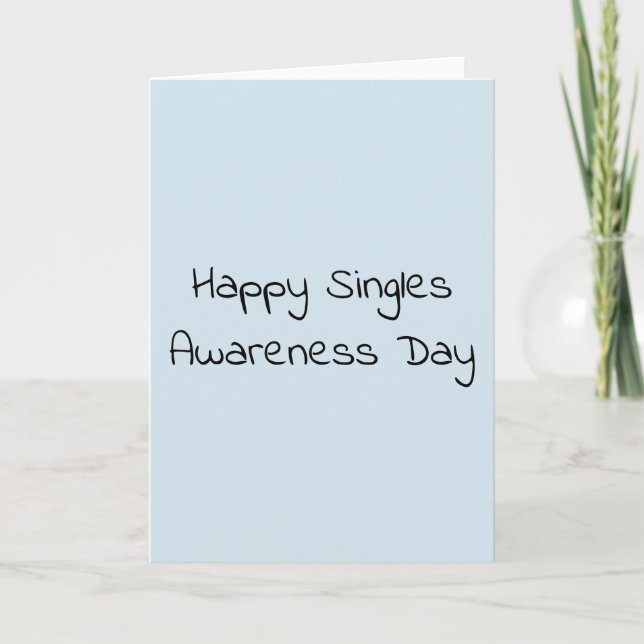 Anti alla hjärtans dag dag för singles medvetandeg kort (Framsida)