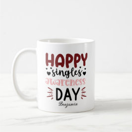 Anti alla hjärtans dag dagen för medvetandegörande kaffemugg