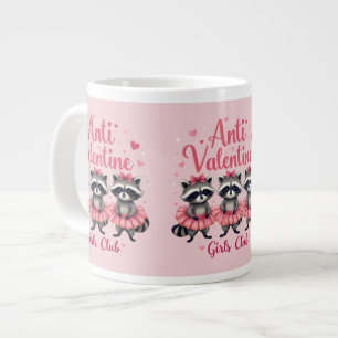 Anti alla hjärtans dag dagen för nuny Raccoon Cute Jumbo Mugg