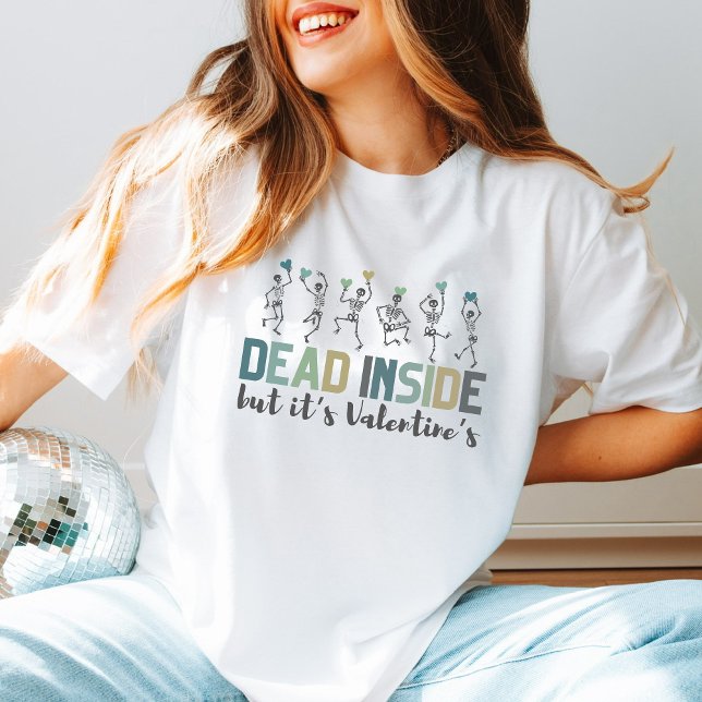 Anti alla hjärtans dag dagen Funny Skeletons dans  T Shirt (Skapare uppladdad)