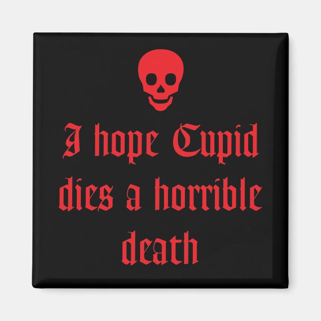 Anti alla hjärtans dag dagen magnet (Framsidan)