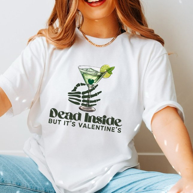 Anti alla hjärtans dag dagen Skeleton hand Dead In T Shirt (Skapare uppladdad)