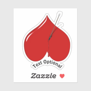 Anti alla hjärtans dag hjärtdagen uppifrån och ned klistermärken