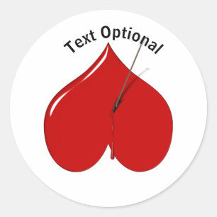 Anti alla hjärtans dag hjärtdagen uppifrån och ned runt klistermärke