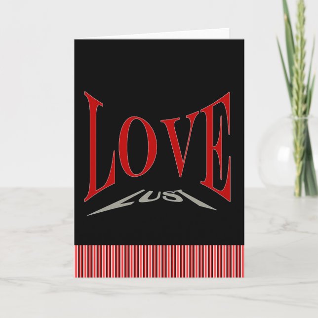 Anti alla hjärtans dag Kärlek eller Lust Card Helgkort (Framsida)