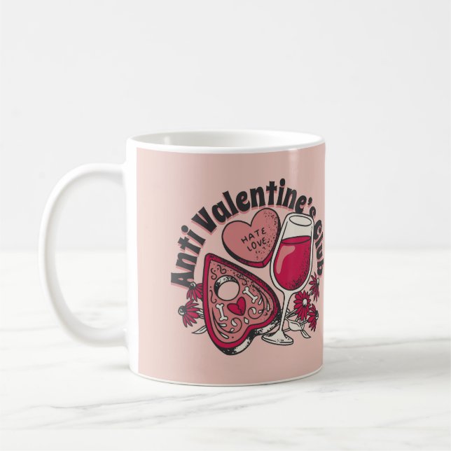 Anti alla hjärtans dag Klubben Kaffe Mugg (Vänster)