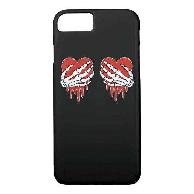 Anti alla hjärtans dag Skeleton Händer Heart Goth Case-Mate iPhone Skal (Baksida)