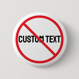 Anti Anpassad Text Vit Rund Knapp Designstil
