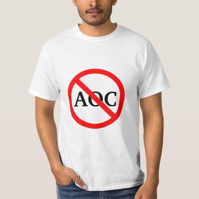 Anti AOC Alexandria Ocasio Cortez T-Shirt (Framsida)