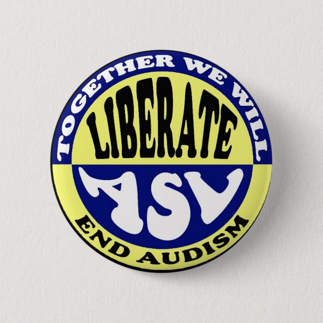 Anti-Audism knäppas Knapp (Framsida)