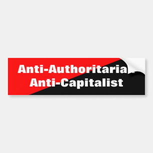 anti-auktoritär person anti-kapitalist bildekal
