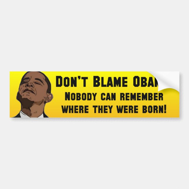 Anti Barack Obama Birther rörelsen Bildekal (Framsidan)