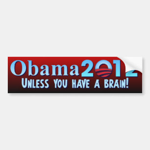 Anti Barack Obama - hjärna Bildekal