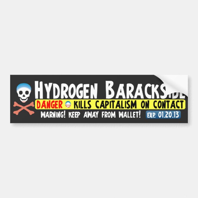 Anti Barack Obama - väte Barackside Bildekal (Framsidan)