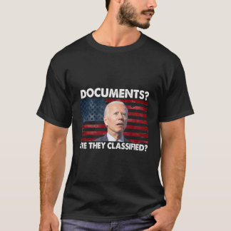 Anti-Biden Borttappad Documents American Flagga T Shirt