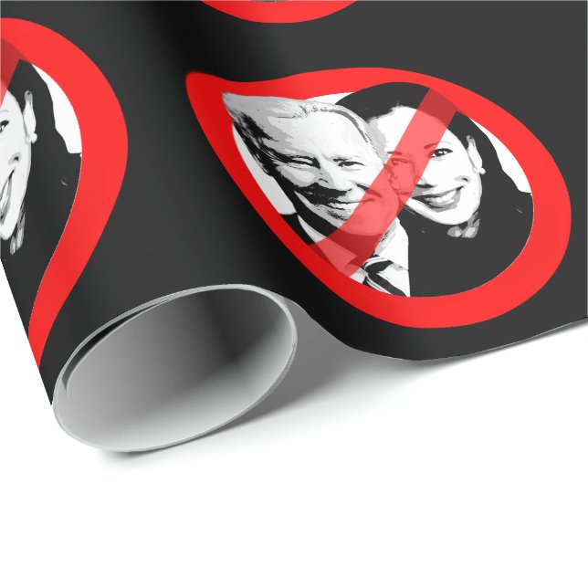 ANTI BIDEN HARRIS PRESENTPAPPER (Rullad Hörn)