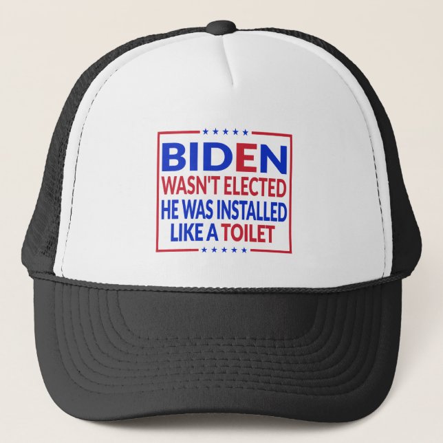Anti Biden, Joe Biden som en toalett - Anti Biden Keps (Framsida)