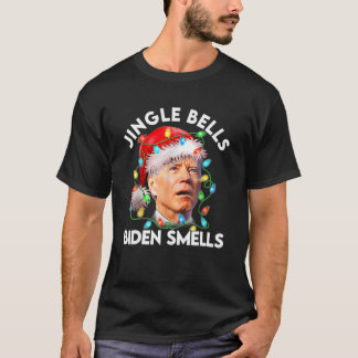 Anti Biden jul Jingle Klockor Biden Smells Rep T Shirt