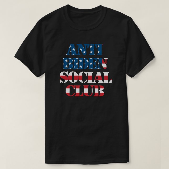 Anti Biden Social Klubb | Anti Joe Biden | USA FLA T Shirt (Design framsida)