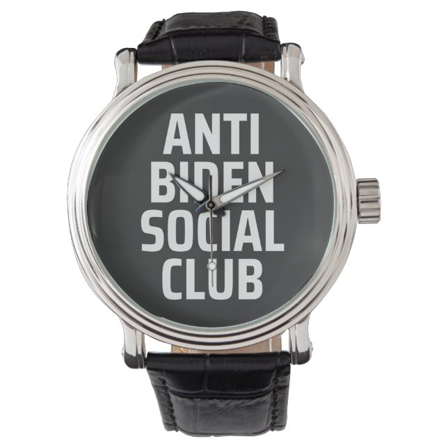 Anti Biden Social klubb Armbandsur (Framsida)