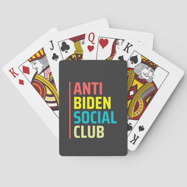 Anti Biden Social klubb Casinokort (Baksidan)