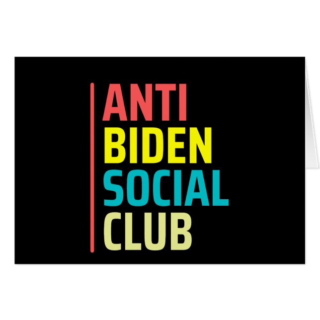 Anti Biden Social klubb Hälsningskort (Framsidan Horizontal)