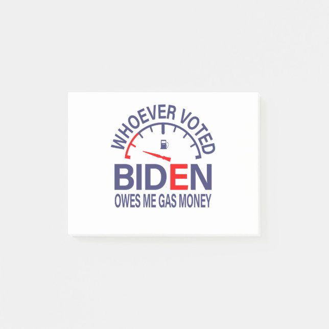 Anti Biden Voter äger mig med gaspengar Post-it Block (Framsida)
