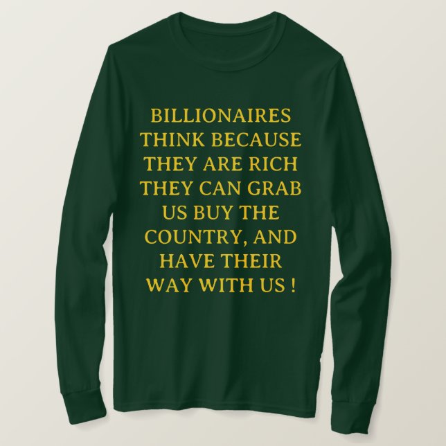 Anti - Billionaire - T-Shirt (Design framsida)