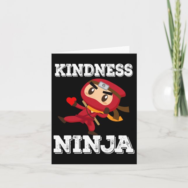 Anti Bulling Kindness Ninja School Teacher Studen Kort (Framsida)