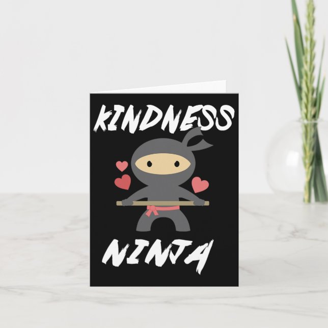 Anti Bulling Roligt Kindness Ninja School Teacher  Kort (Framsida)
