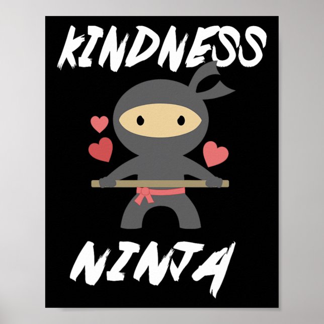 Anti Bulling Roligt Kindness Ninja School Teacher  Poster (Framsidan)